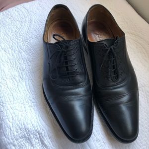 Gucci Men’s Black Dress Lace Up Shoes Size 5/39